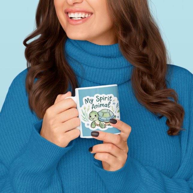 My Spirit Animal Turtle Mug (This adorable, "my spirit animal" turtle mug would make a great gift for someone special! )