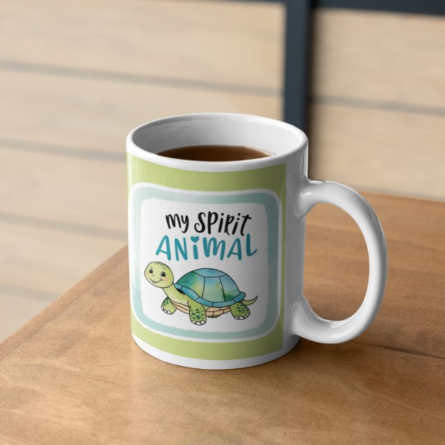 My Spirit Animal Turtle Mug (This adorable, "my spirit animal" turtle mug would make a great gift for someone special! )