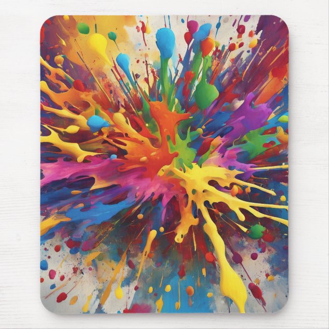 My Splattered Color Mousepad (Front)