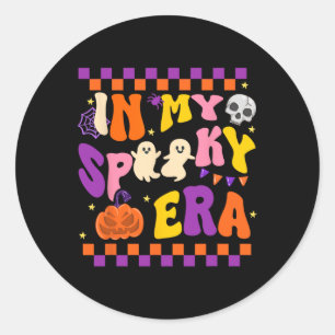 My Spooky Era Cute Ghost Funny Halloween  Classic Round Sticker