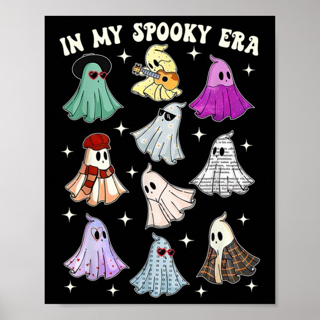 My Spooky Era Groovy Ghost Halloween Funny  Poster (Front)