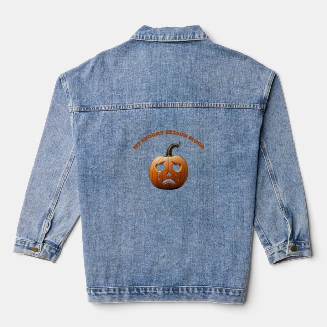 My Spooky Season Mood Denim Jacket (Back)