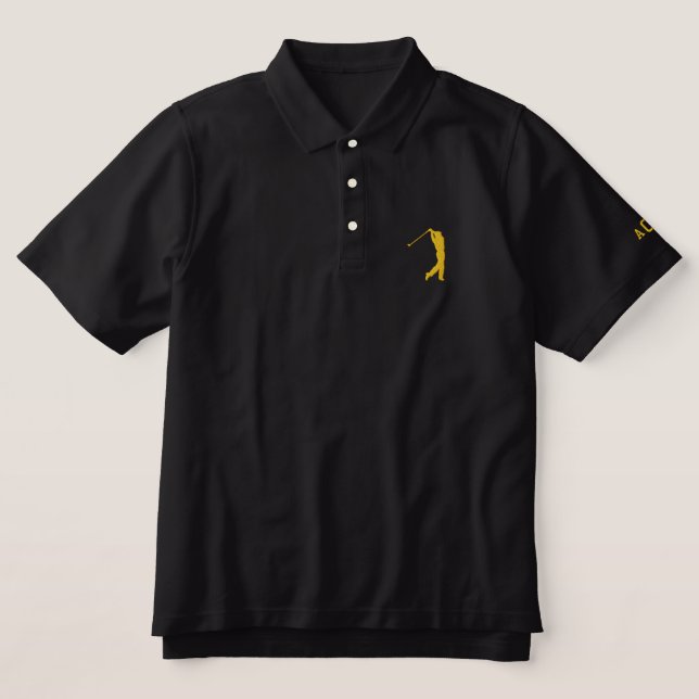 My Sport Golf Three-Initial Monogrammed Polo Shirt (Design Front)