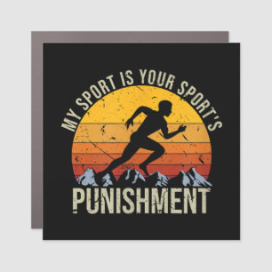 My Sport Is Your Sports Punishment Track Cross Cou Car Magnet