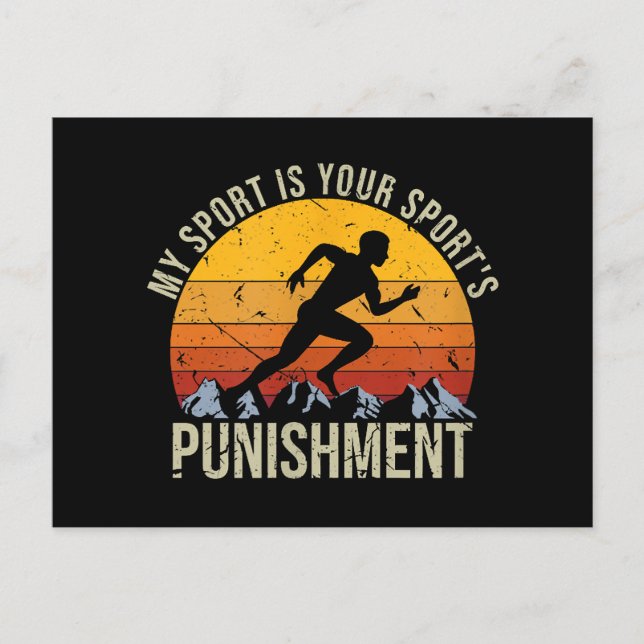 My Sport Is Your Sports Punishment Track Cross Cou Postcard (Front)