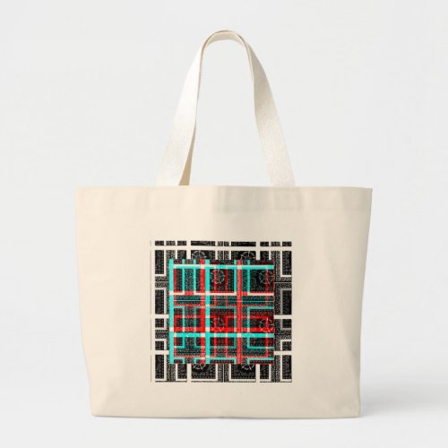 My Square Maze Design Large Tote Bag