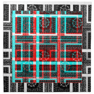 My Square Maze Design Napkin