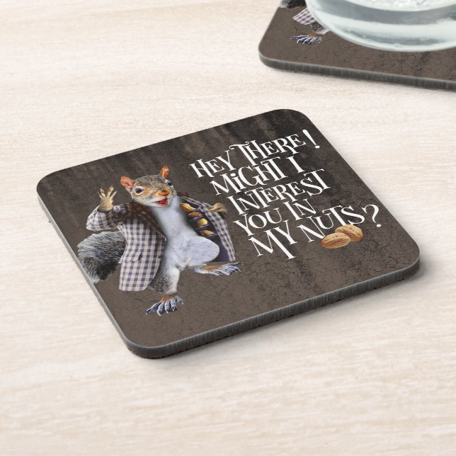 My Squirrel Nuts Beverage Coaster (Left Side)