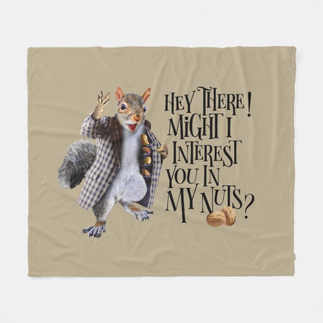 My Squirrel Nuts Fleece Blanket (Front (Horizontal))