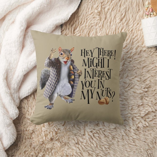 My Squirrel Nuts Throw Pillow (Blanket)