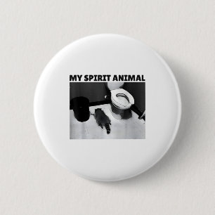 My Srit Animal Funny Drunk Raccoon Meme  Button