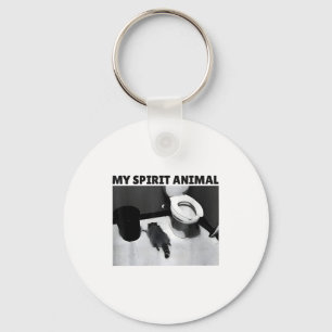 My Srit Animal Funny Drunk Raccoon Meme Keychain
