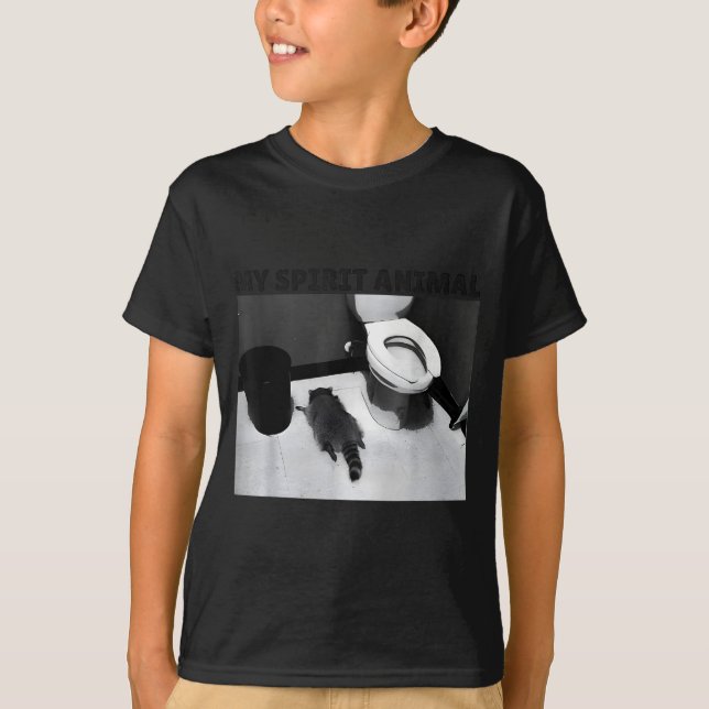My Srit Animal Funny Drunk Raccoon Meme  T-Shirt (Front)