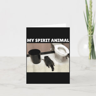 My Srit Animal Raccoon Trash Panda Drunk In The Ba Card