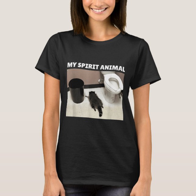 My Srit Animal Raccoon Trash Panda Drunk In The Ba T-Shirt (Front)