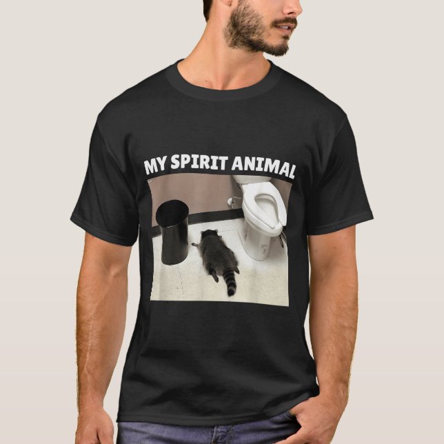 My Srit Animal Raccoon Trash Panda Drunk In The Ba T-Shirt (Front)