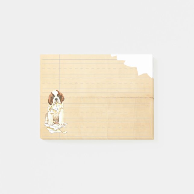 My St. Bernard Ate my Homework Post-it Notes (Front)