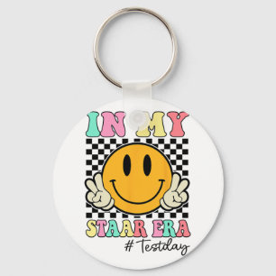 My Staar Era Retro Smile Teacher Kids Testing Test Keychain