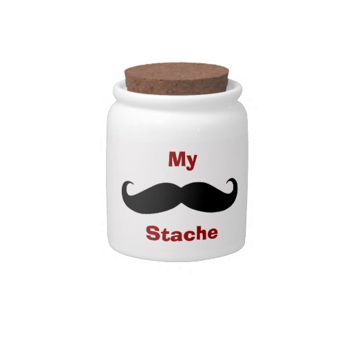 My Stache Decorative Ceramic Change Jar With Lid