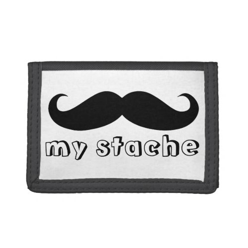 My Stache Funny Mustache Trifold Wallet