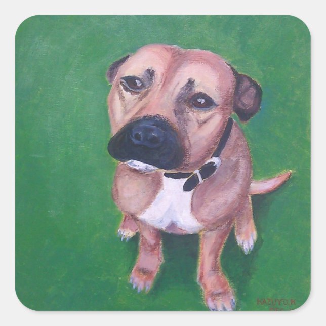 My staffy 2012 square sticker (Front)