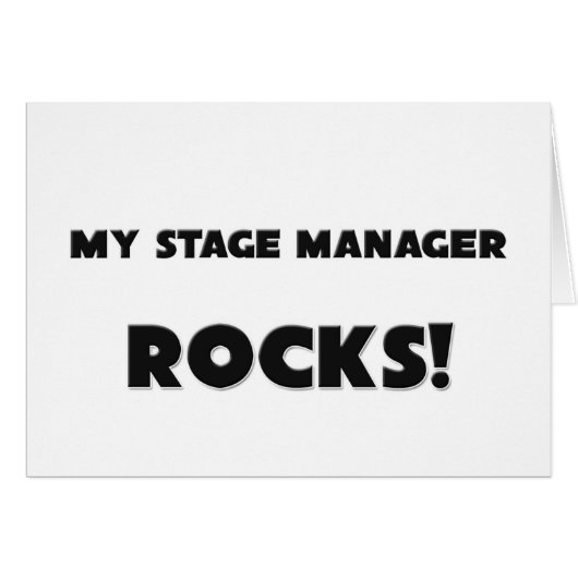 MY Stage Manager ROCKS! Cards (Front Horizontal)