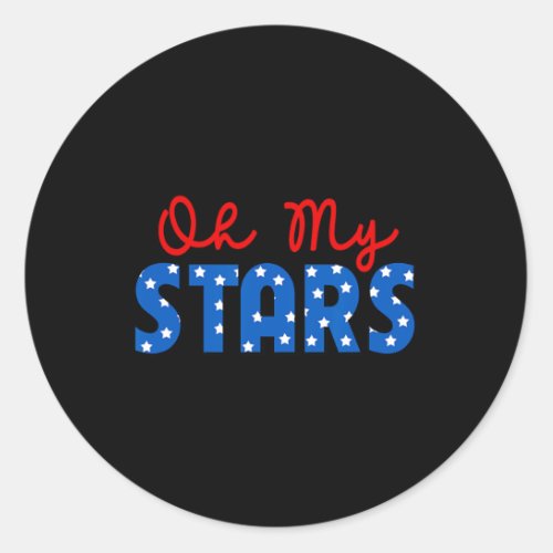 My Stars 4th Of July Independence Memorial Day Pat Classic Round Sticker