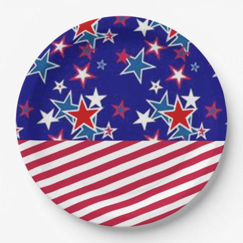 My Stars July 4th Party Paper Plates