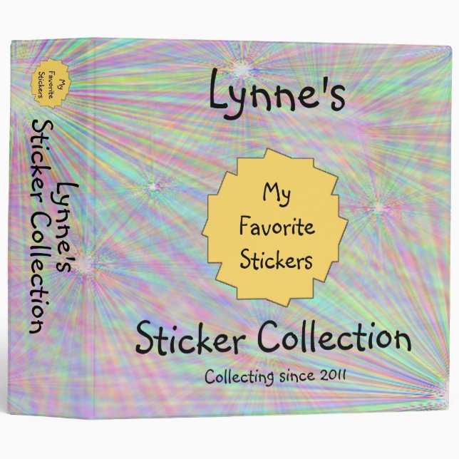 My Sticker Collection 3 Ring Binder (Front/Spine)