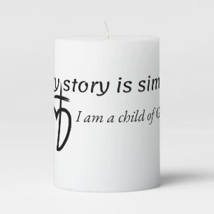 My story is simple pillar candle