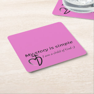 My story is simple square paper coaster
