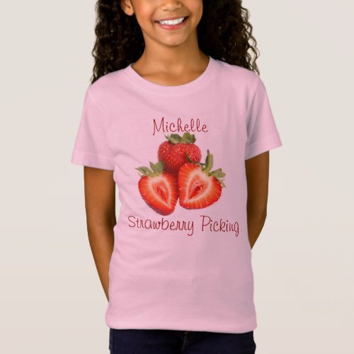 My Strawberry Picking Name T_shirt