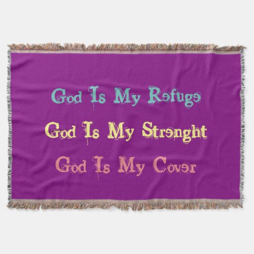My Strength My Refuge Psalm 461 God Is  Throw Blanket