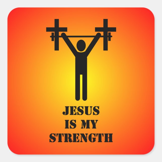 My Strength Square Sticker (Front)