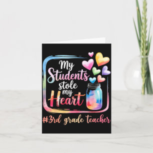 My Student Stole My Heart 3rd Grade Teacher Valent Card