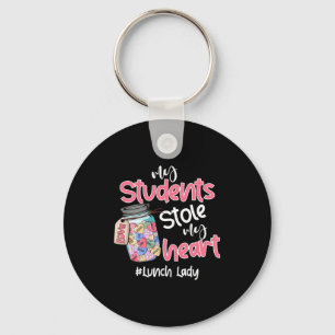 My Student Stole My Heart Lunch Lady Valentine Day Keychain