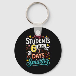 My Students Are 67 Days Smarter Funny Teacher Kids Keychain