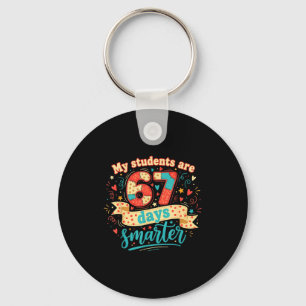 My Students Are 67 Days Smarter Funny Teacher Kids Keychain