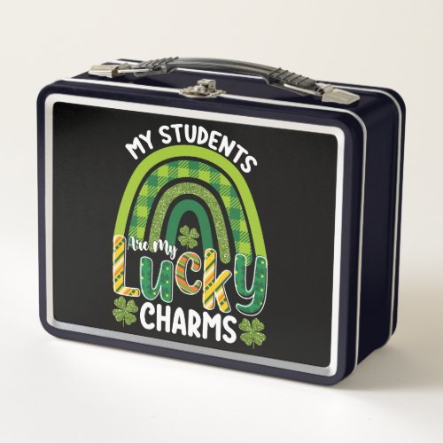 My Students Are My Lucky Charms St Patricks Day Metal Lunch Box