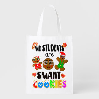 My Students are Smart Cookies, Xmas Teacher Baking Grocery Bag