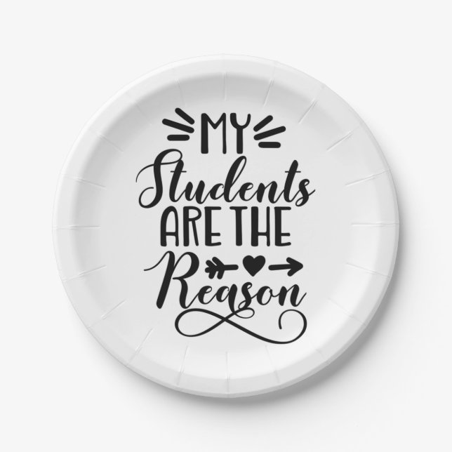My Students Are The Reason Paper Plates (Front)