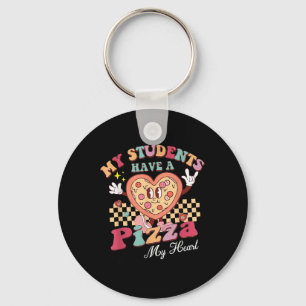 My Students Have A Pizza Of My Heart Teacher Keychain