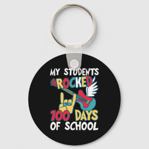 My Students Rocked 100 Days Of School For Teacher Keychain