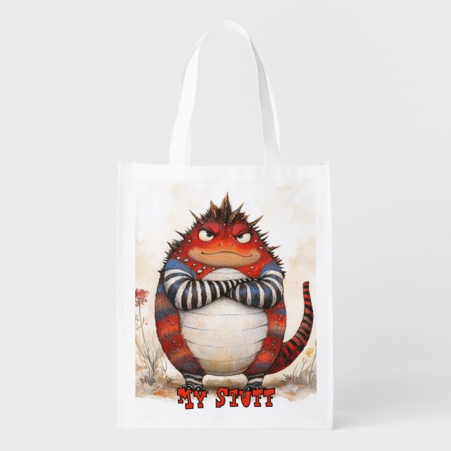 My Stuff Monster Reusable Grocery Bag (Front)