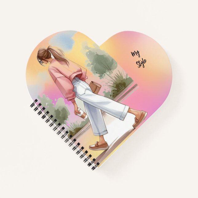 My Style Fashionable Girl with Coffee Journal (Front)