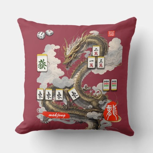 My Style mahjong  T_Shirt Throw Pillow