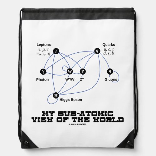 My Sub_Atomic View Of The World Higgs Boson Drawstring Bag
