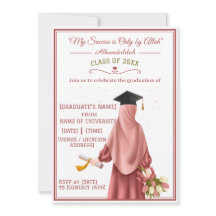 "My Success is Only by Allah" Graduating Girl