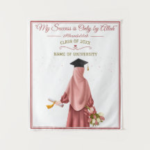 "My Success is Only by Allah" Graduating Girl