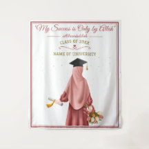 "My Success is Only by Allah" Graduating Girl